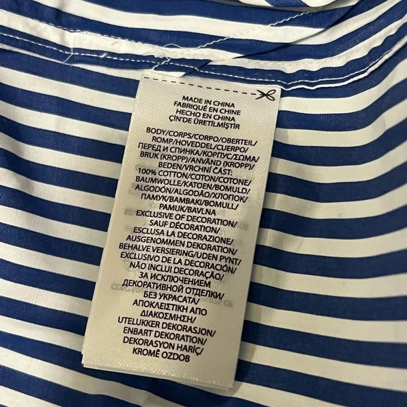 NWT Polo Ralph Lauren Womens Striped Patchwork Button Down Shirt Dress Sz 4 - Picture 13 of 13